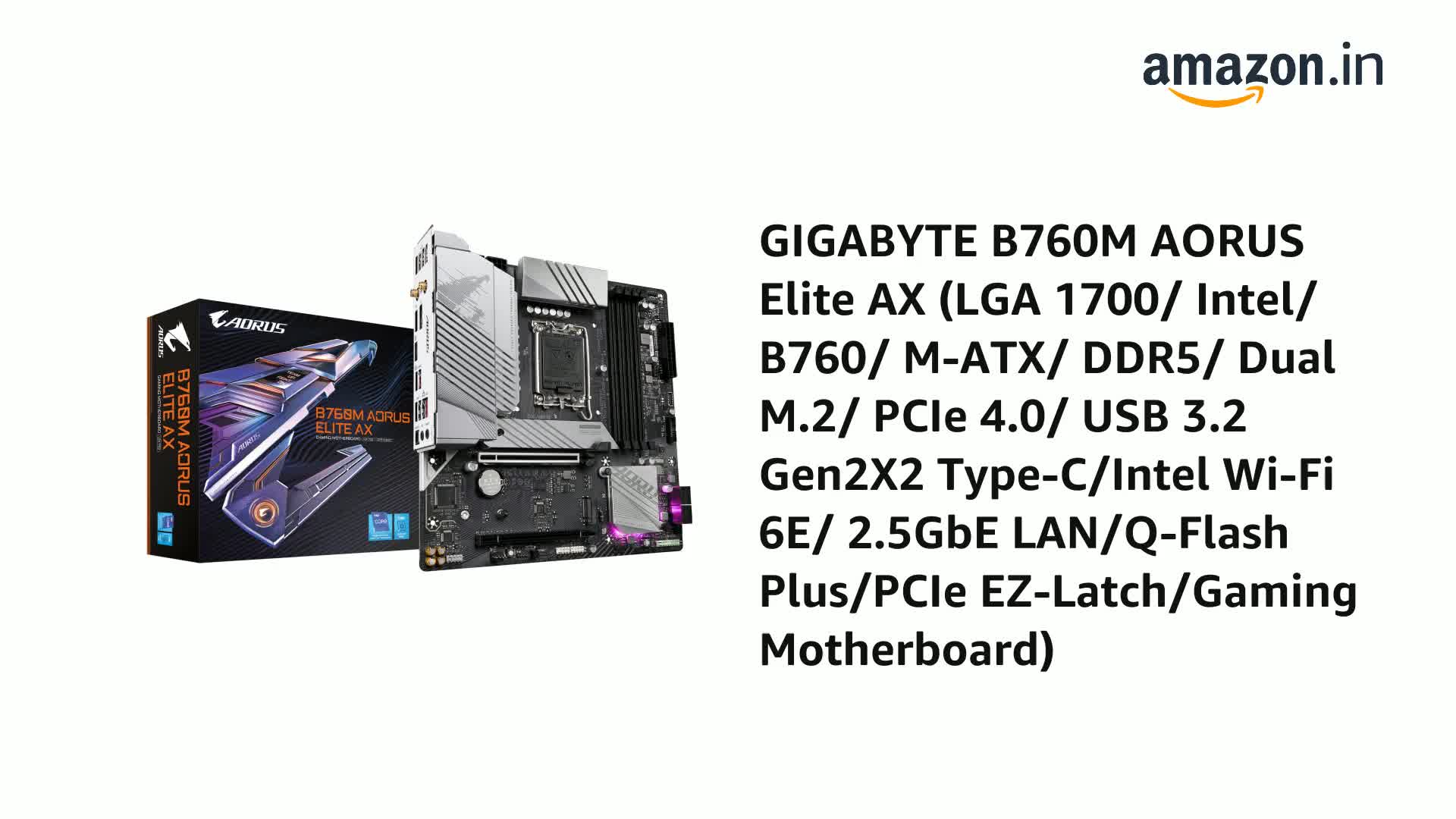 Amazon.in: Buy GIGABYTE B760M AORUS Elite AX (LGA 1700/ Intel