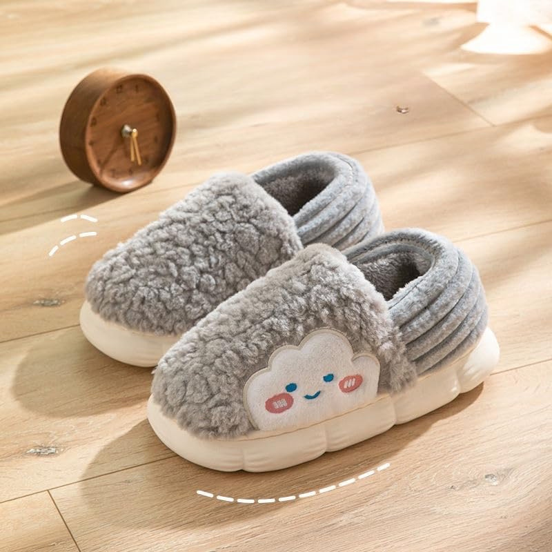 Cute Cloud Cartoon Women Slippers - Warm, Comfy, and Adorable2