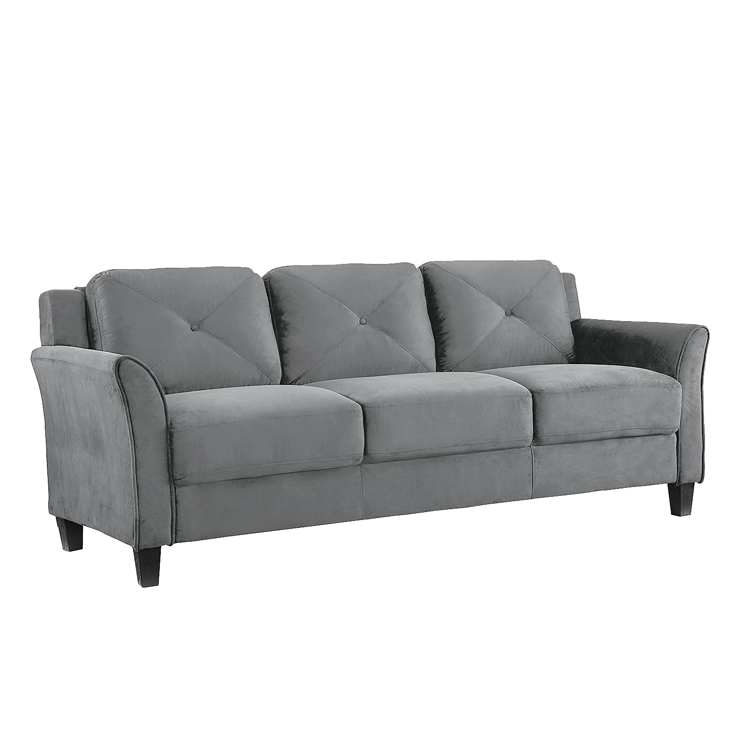 Grayson Micro-Fabric Sofas, 80.3" x 32" x 32.68", Dark Grey