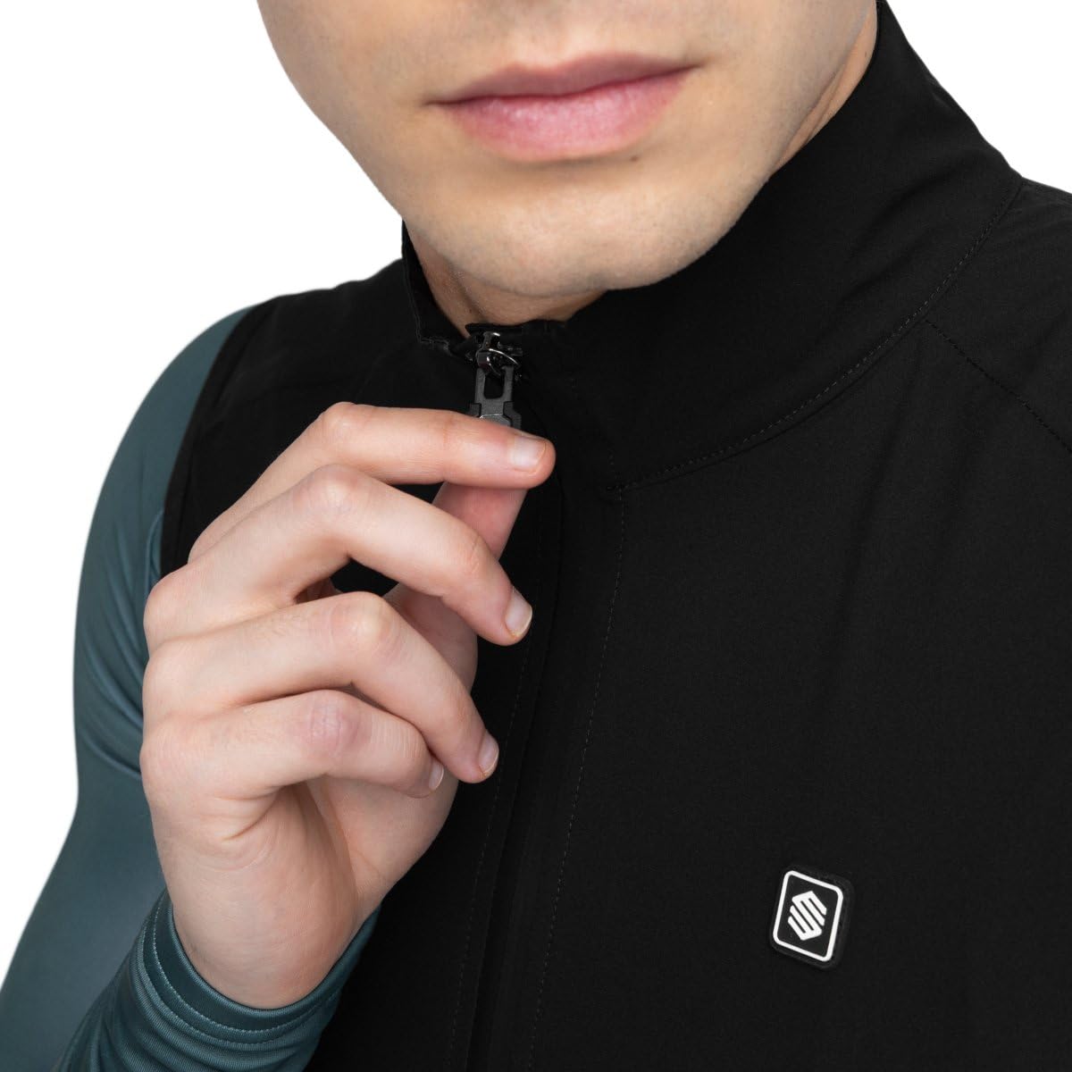 SIROKO Chaleco cortavientos lluvia ciclismo SRX Layer Negro
