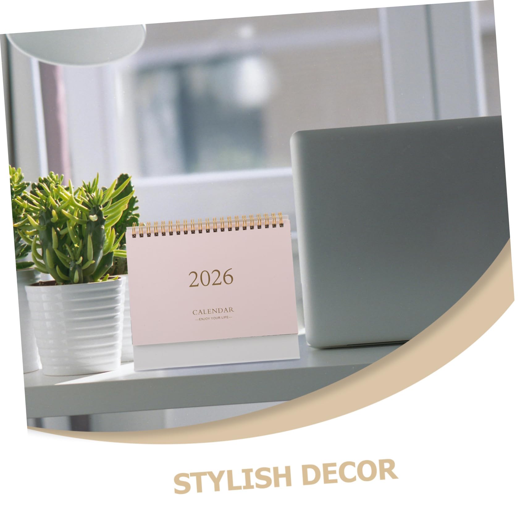 GALPADA Calendario da Scrivania Piccolo con Supporto Planner Mensile Carta Spessa Stile Minimalista per Casa o Ufficio