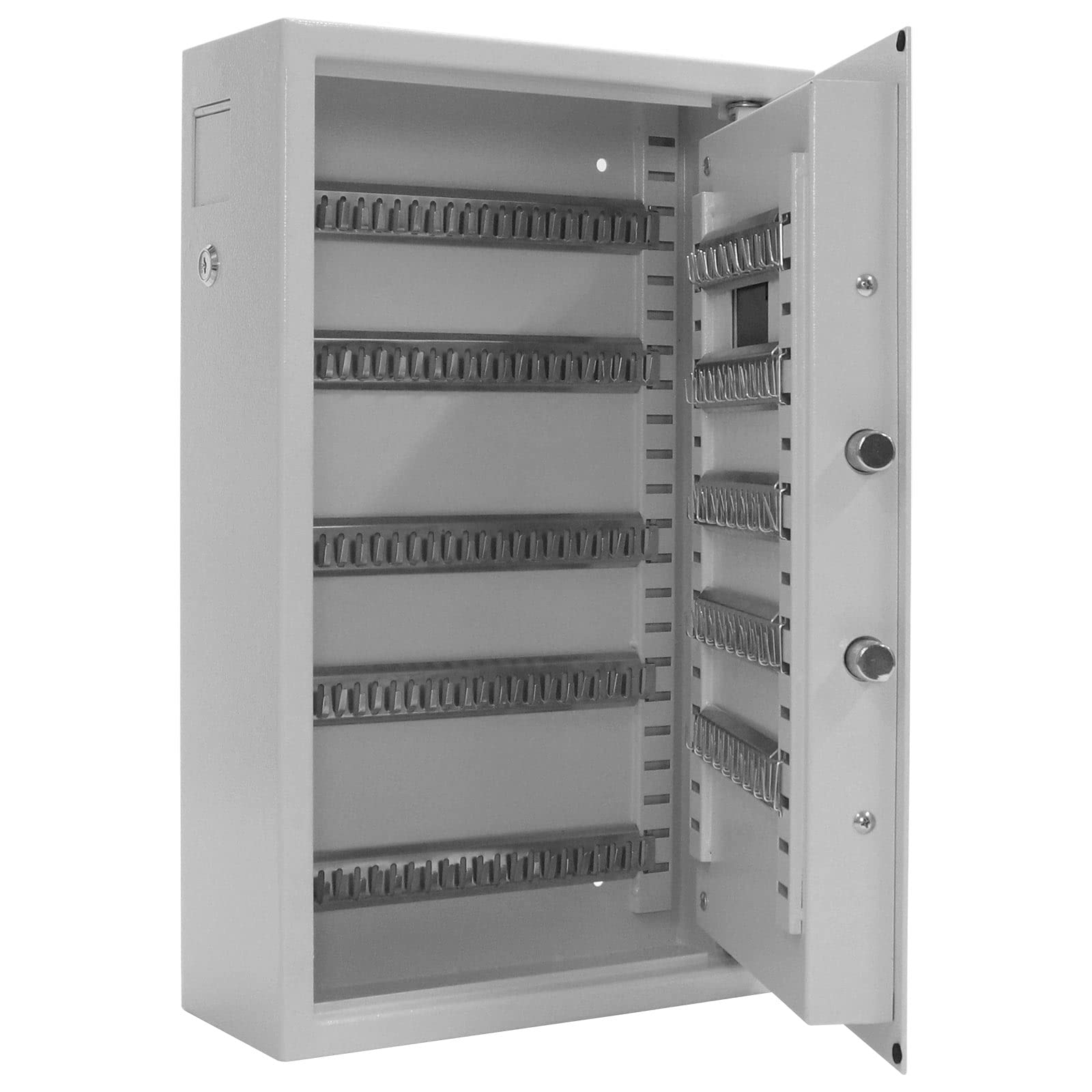Rottner Keytronic 100 Schlüsseltresor Stahl Elektronikschloss mechanische Notöffnung Hakenleiste verstellbar 100 Schlüsselanhänger gratis inkl. Befestigungsmaterial