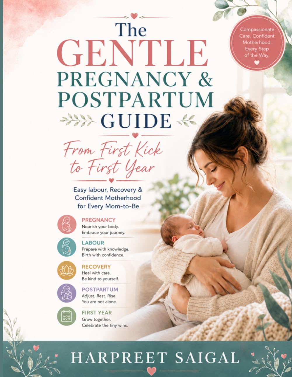 The Gentle Pregnancy & Postpartum Guide: From First Kick to First Year – Easy labour, Recovery & Confident Motherhood for Every Mom-to-Be