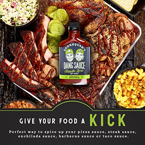 Hoff And Pepper Goonzquad Dang Sauce Handmade Chipotle Lime Hot Sauce Farm-Fresh Tennessee Peppers For The Jalapeno Pepper Hot Sauce Lover Keto Spicy Goodness Seasoning, (6.7 Fl Oz) #TOP5