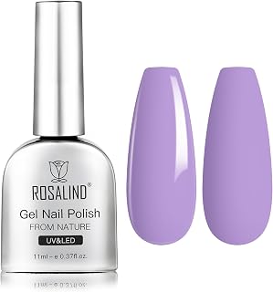 Rosealind UV Nail Polish, 12ml Luminous Violet Gel Nail Polish UV LED Soak Summer Gel Polish for DIY Manicure