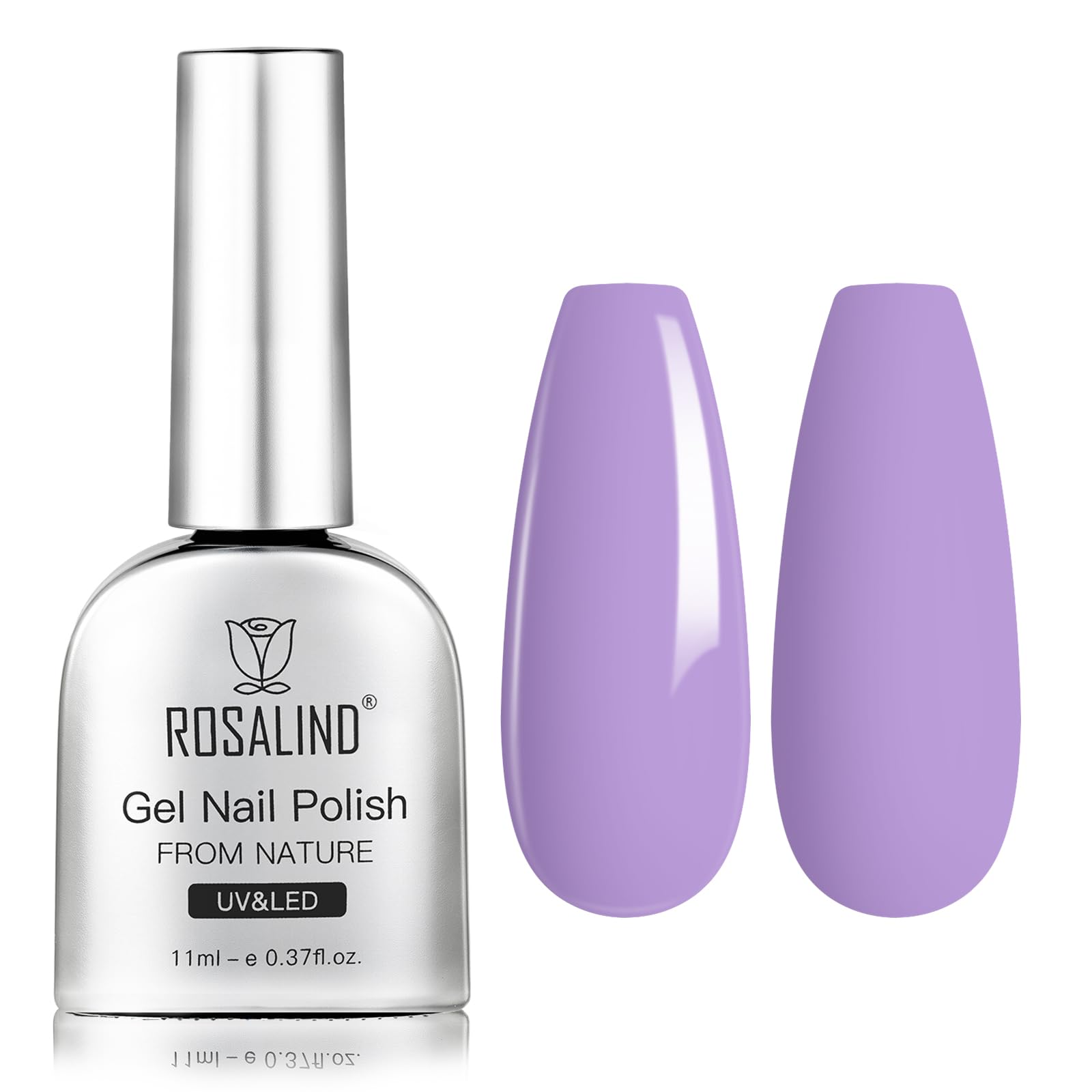 ROSALIND Semi-Permanent Nail Polish, 12 ml Yellow Semi-Permanent Nail Polish, UV/LED Soak Off Spring Summer Nail Polish for DIY Manicure — view 23