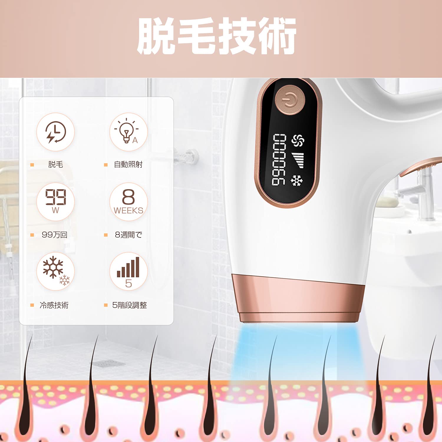 男女兼用の脱毛器 五段階調整可能 Amazon | 脱毛器 五段階調節 男女兼用 (白い) | wsiiroon. | 脱毛器 通販