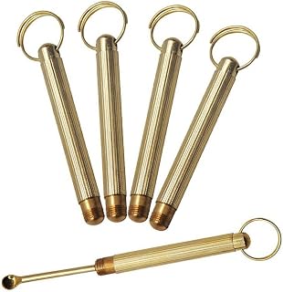 5 Pcs Ear Wax Removal Tool, Folding Type Ear Pick Cleaner Portable Ear Wax Removal Tools Ear Spoon Attached a Key Ring