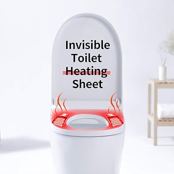 Heated Toilet Seat - Waterproof Extended Toilet Seat Warmer - Universal Fit for Most Types of Toilet Lids - AC 100-240V to DC 16V
