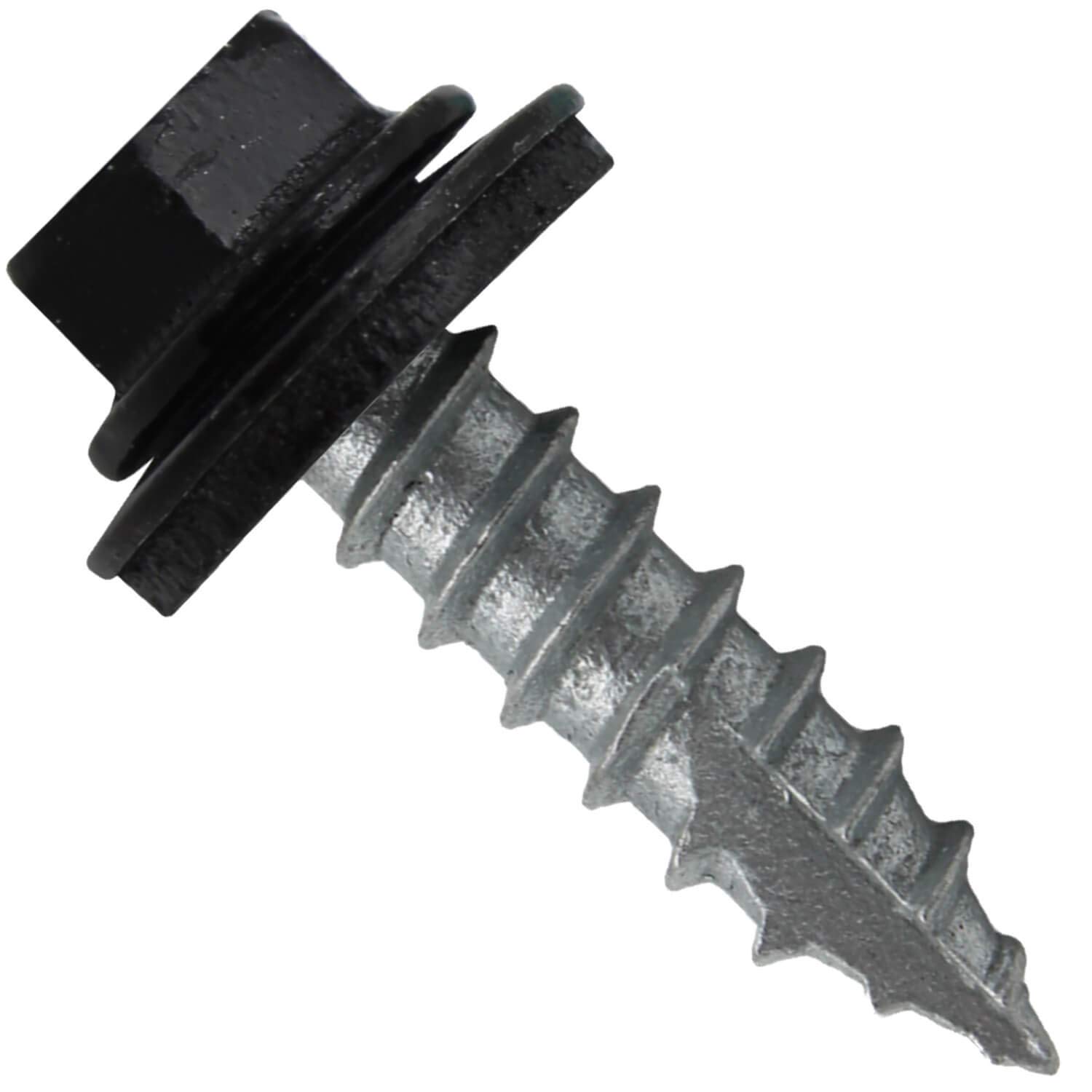 Buy 14 Metal Roofing Screws (250) Screws x 1" Black Hex Head Sheet
