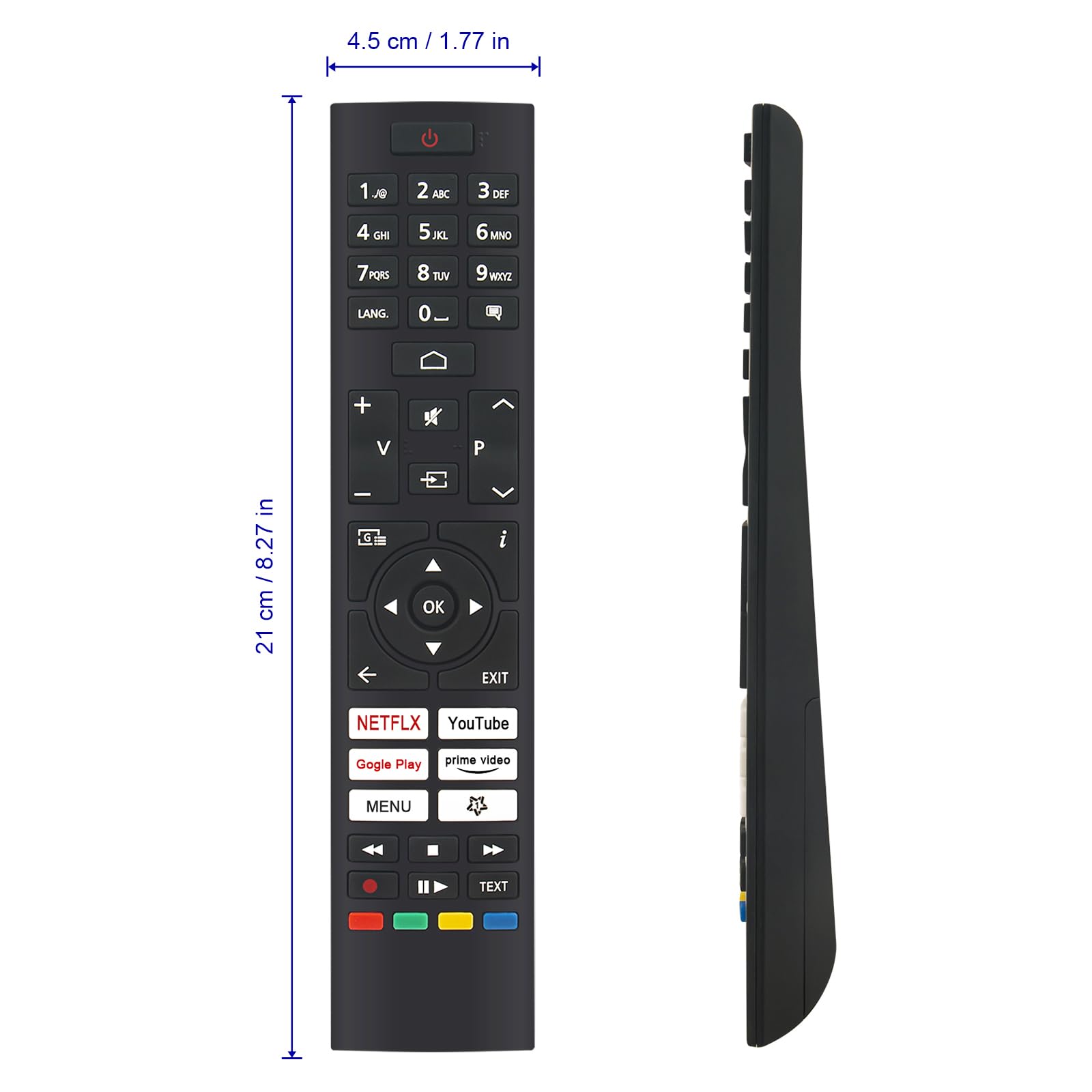 AULCMEET RM-C3607 RC45157 30109080 Telecomando di ricambio compatibile con JVC 4K OLED Smart TV LT-43VAQ6235, LT-50VA3300,LT55VAQ8235, LT65VAO9335, LT65VAQ6235, LT-65VAO9335 LT-39VAH3055
