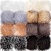 Produktbild 16 Stück Kunstpelz Pom Pom Ball DIY Pelz Pom Poms für Hüte Schuhe Schals Tasche Pompons Keychain Charms Stricken Hut Zubehör
