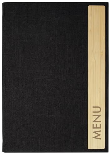Protège-menu Bamboo A4 lavable pour éliminer les taches de café et de gras