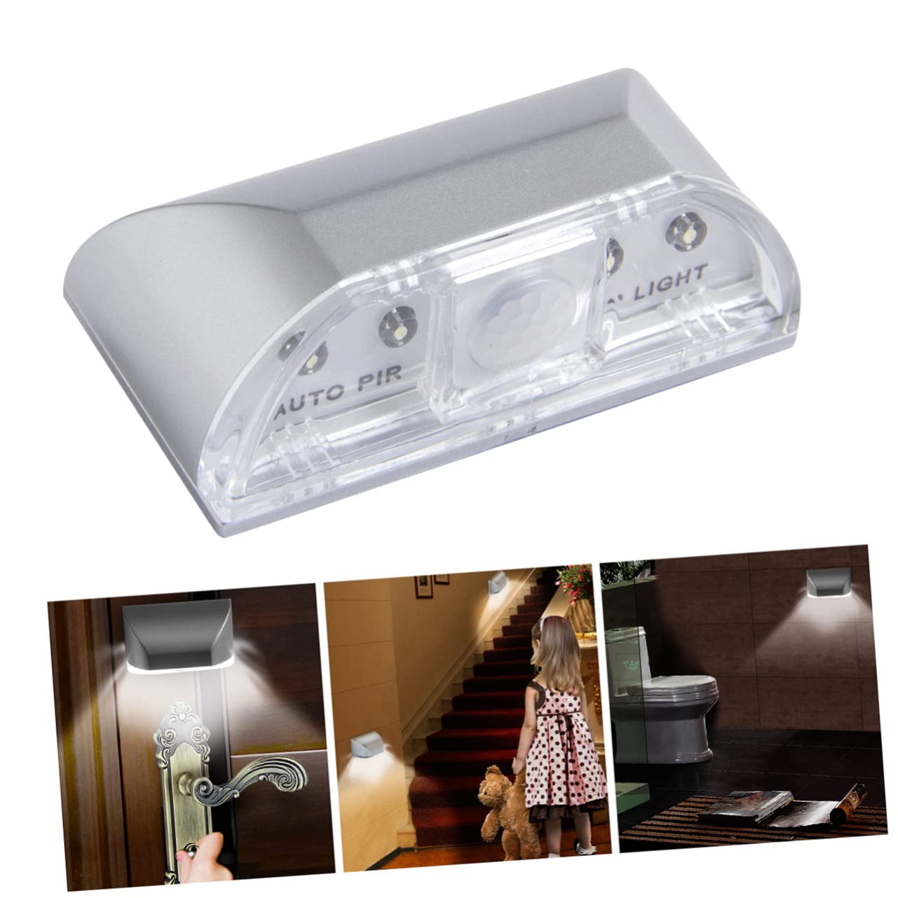 Uonlytech 6 Stück Kleine Wandlampe Kleine Nachtlicht Sensorlampe Sensorlicht Nachtlampe Silber