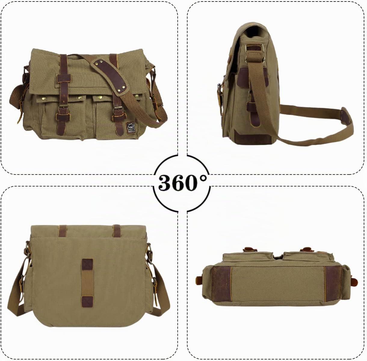 Sac Bandoulière Eysee en Toile pour Femme et Homme Sac Cartable