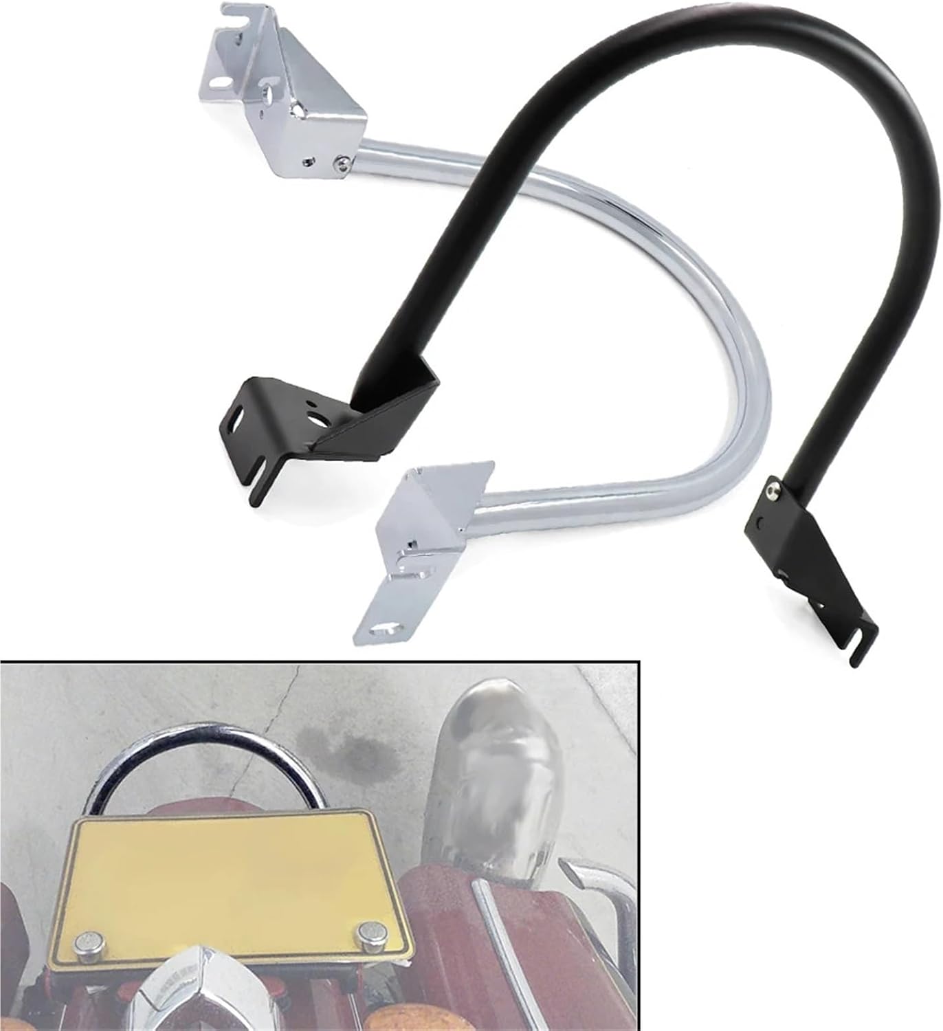 Rear Crash Bar Bumper Engine Guard for Indian Chief/Chieftain Elite/Classic/Vintage Roadmaster Limited Springfield Dark Horse(Chrome)