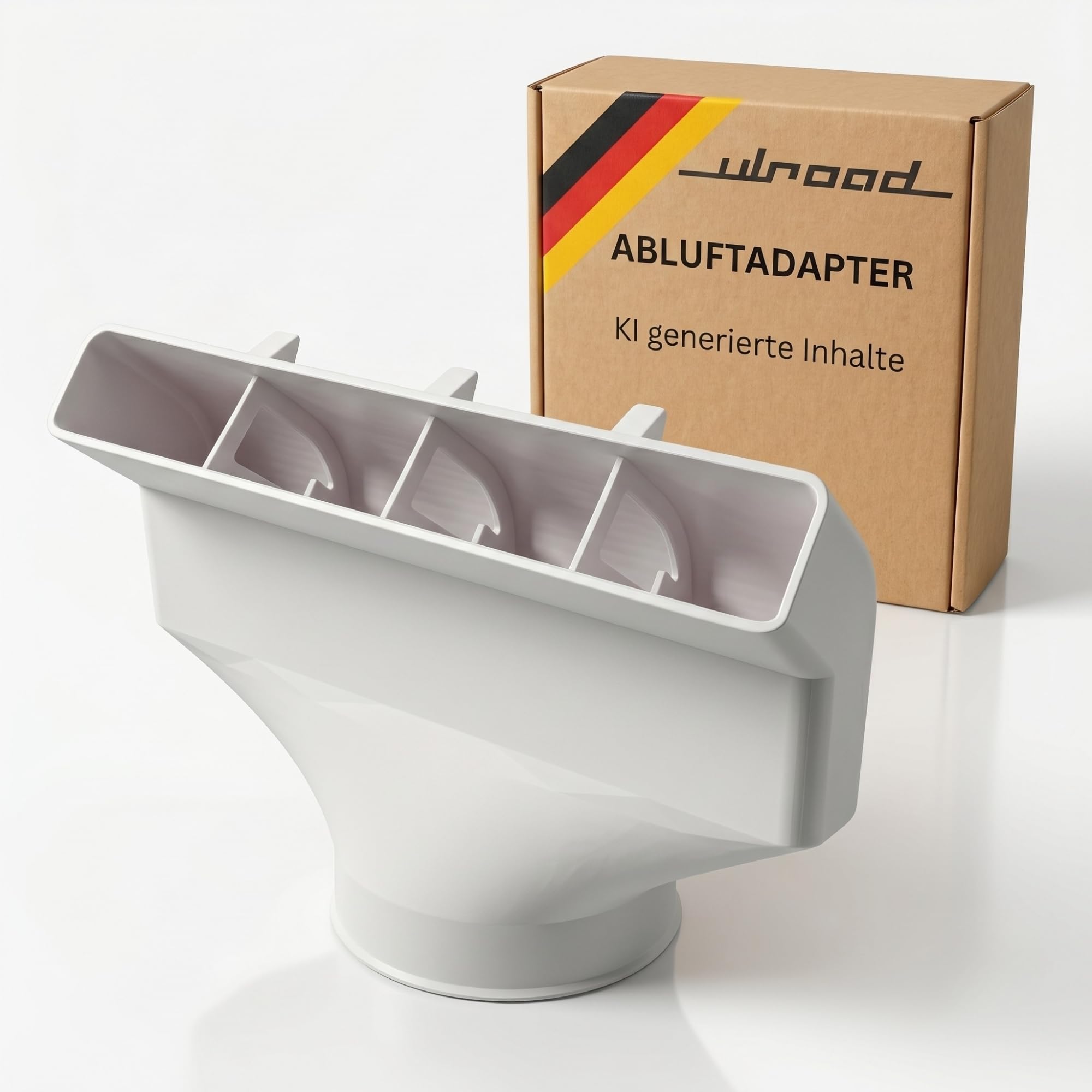 Ø150mm Fenster Adapter Klima Abluft extra breit und flach – Reduzierstück auf schmale Öffnung - Passend für mobile Klimaanlagen passend für Velux Roto Fakro