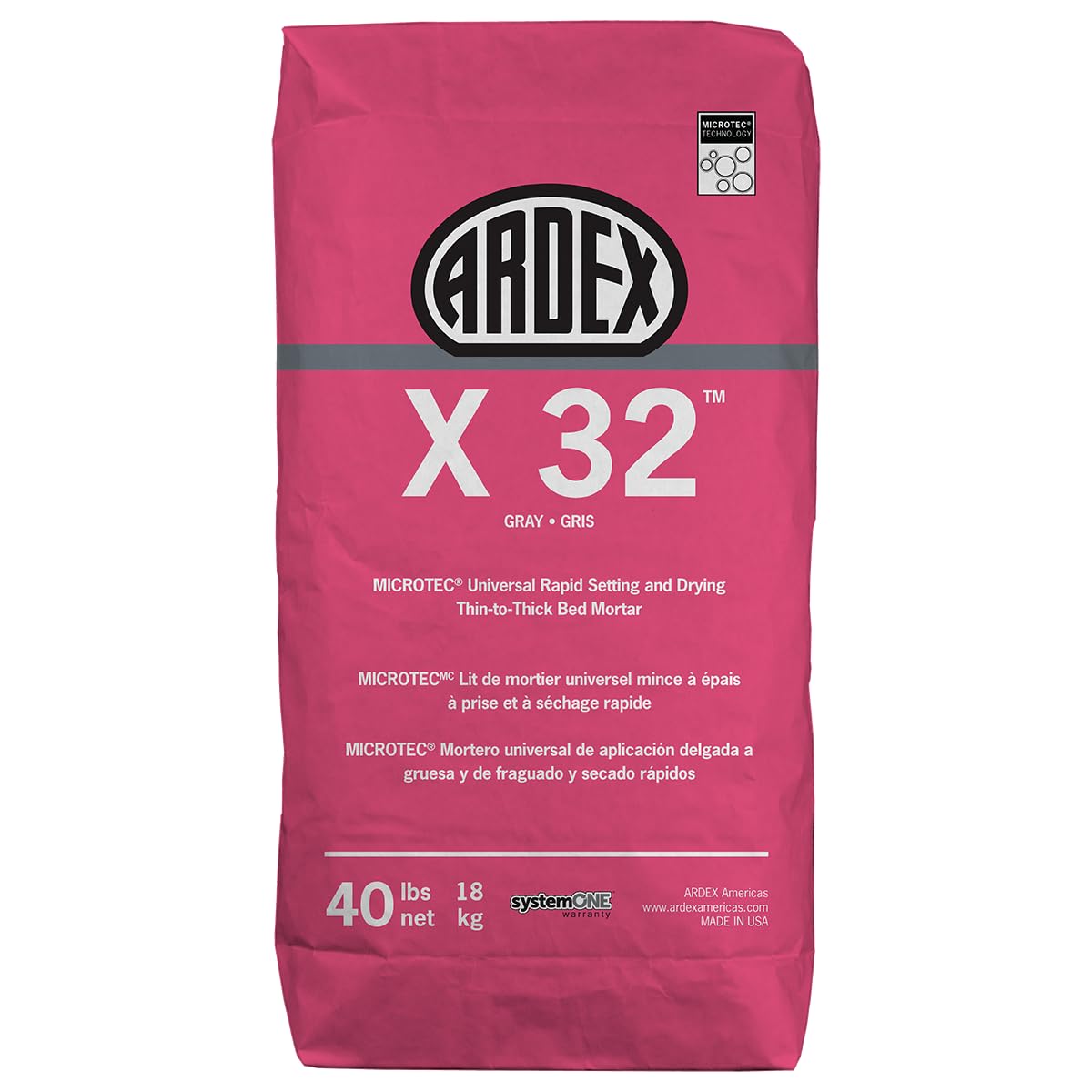Ardex X 32 MICROTEC Universal Rapid Setting and Drying Thin-to