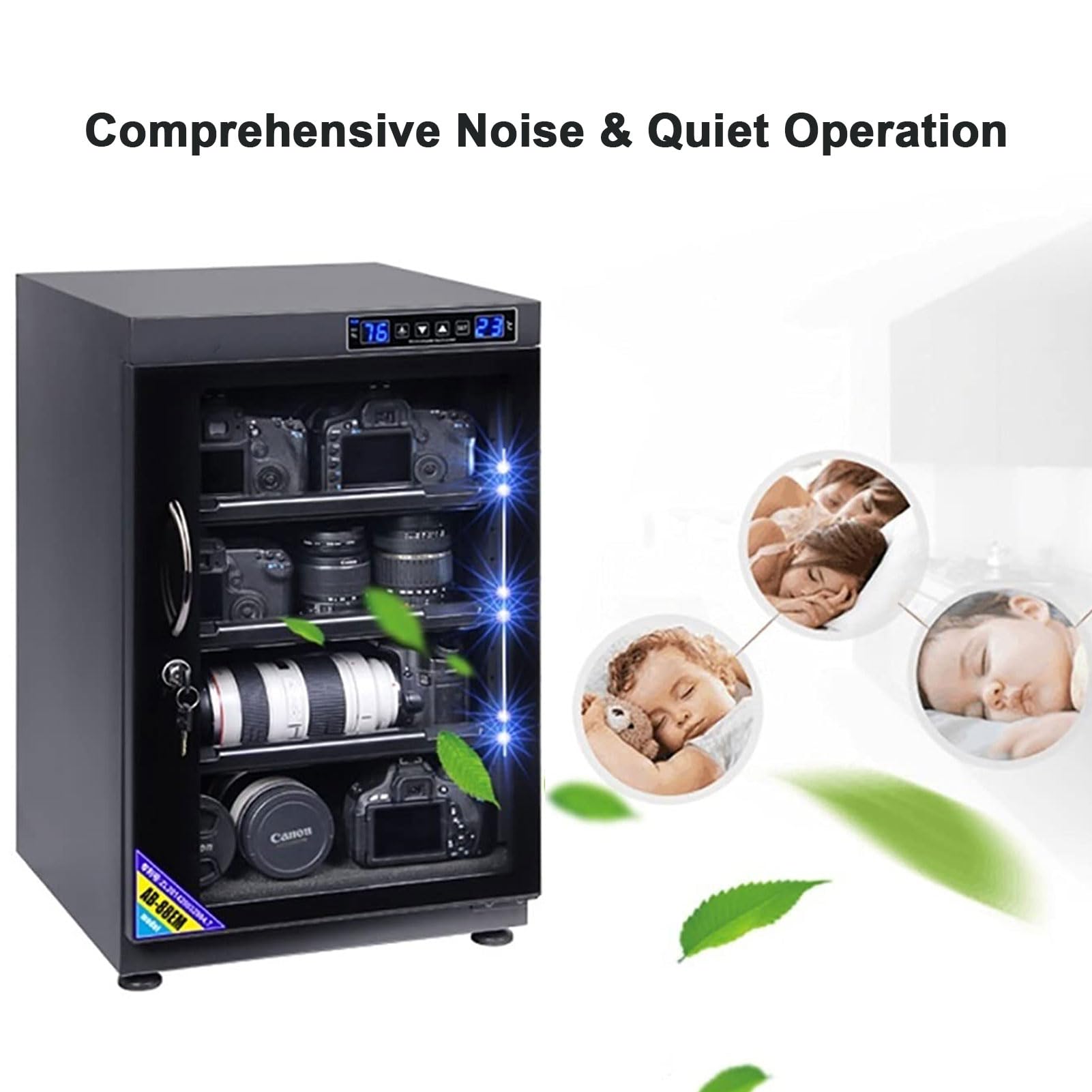 Deumidificazione Dry Cabinet per obiettivo fotocamera e attrezzature fotografiche, scatola elettronica a prova di umidità con display digitale LED