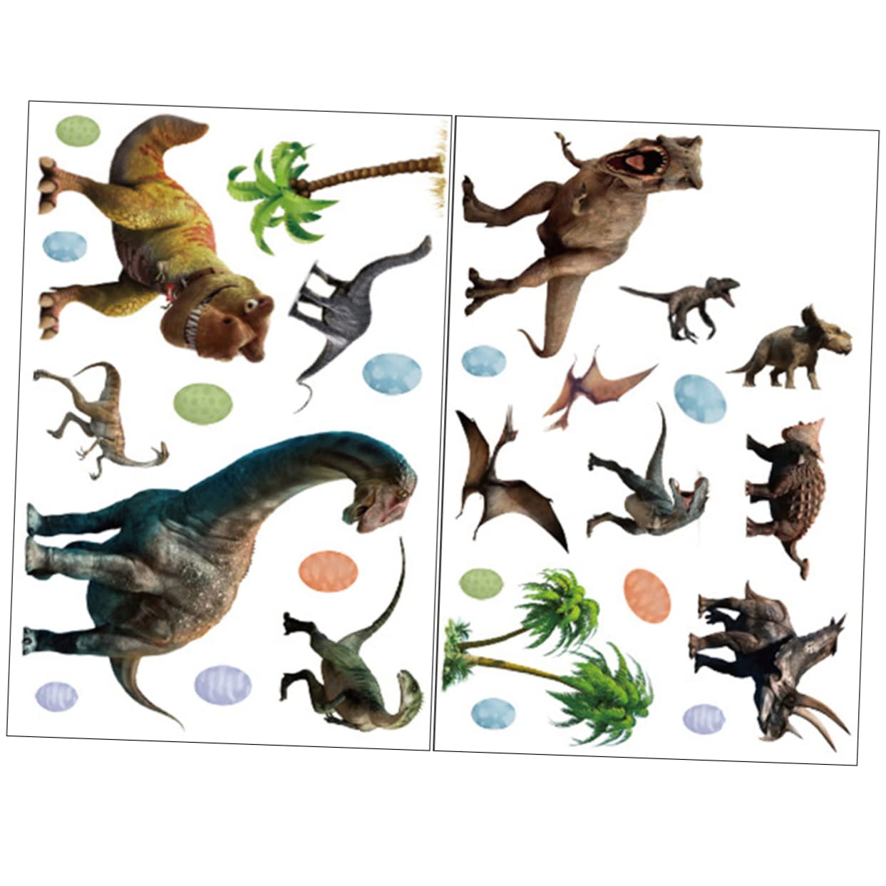 ifundom 3juegos Pegatinas De Pared Infantiles De Dinosaurios Autoadhesivas Decoración Brillante Para Habitaciones De Niño Niña Para Paredes Suaves y Secas