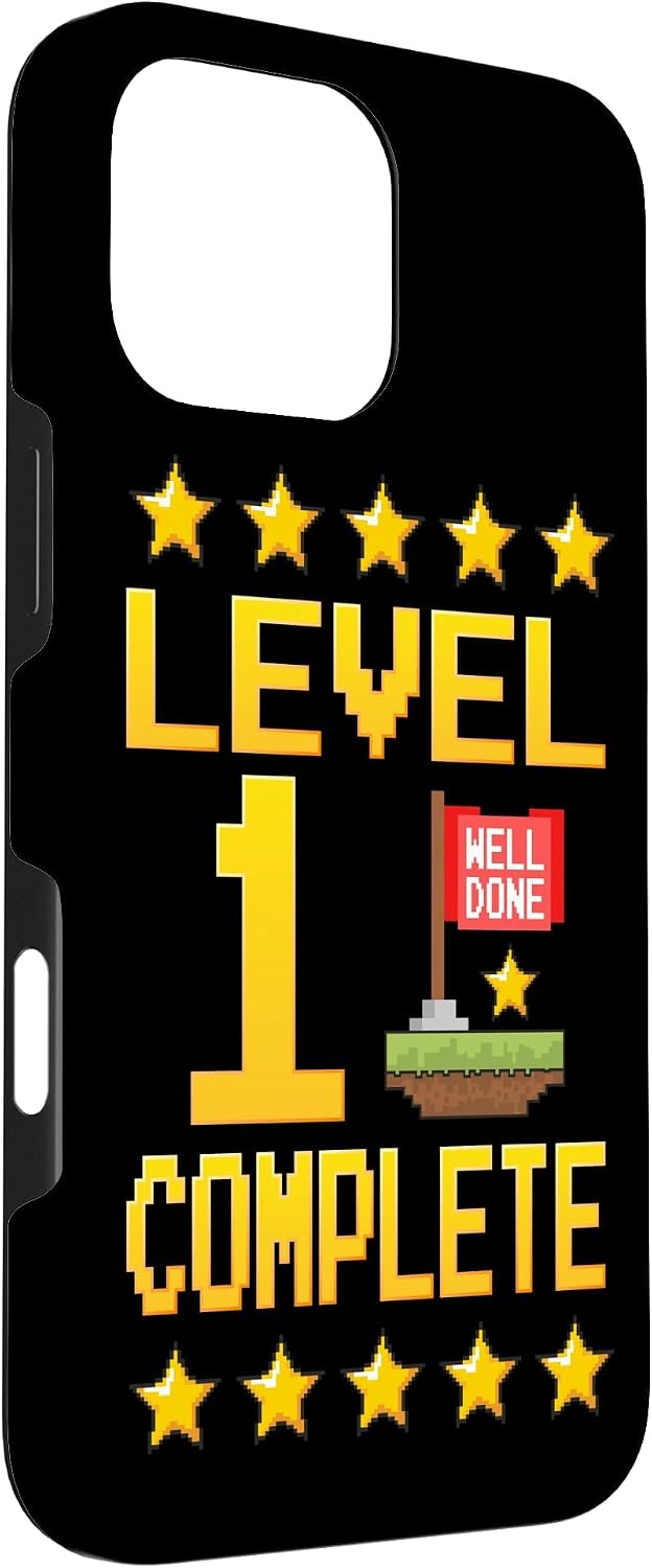 1st Birthday Level 1 Year Decoration Gift Case for iPhone 16 Pro Max image 3