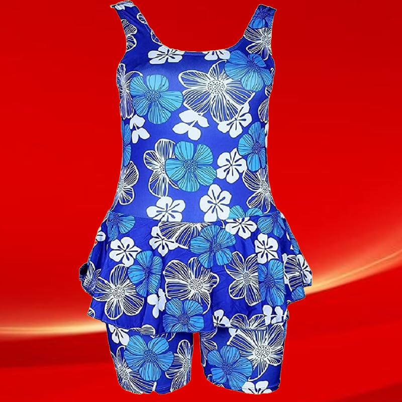 Image of Kids Girls One Piece Swimwear & Swimming Costume Kits Set, Girls Beachwear Bathing Suit