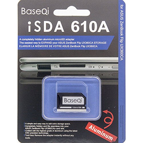 BaseQi aluminum microSD Adapter for Asus ZenBook Flip ux360CA