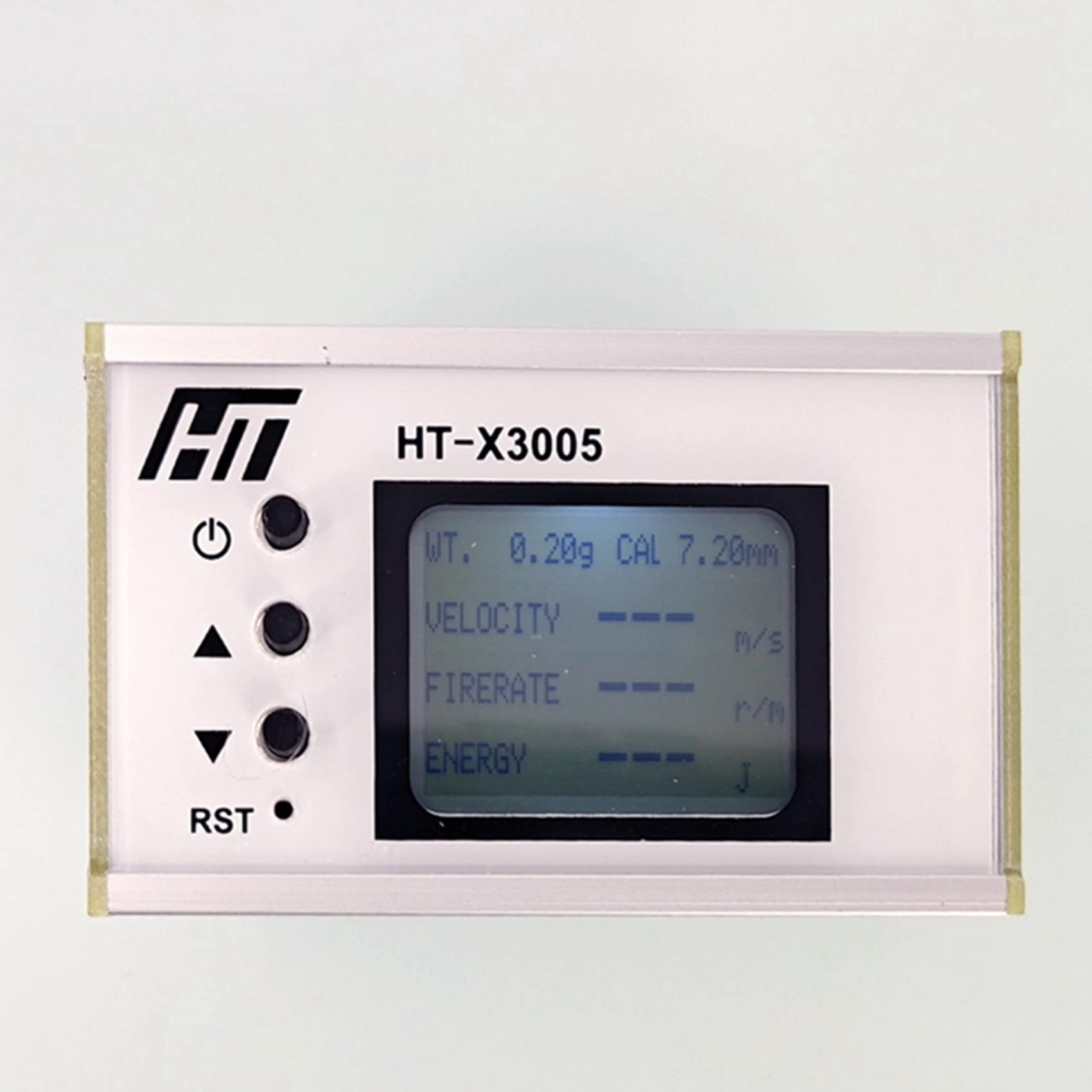 4X HT-X3005 Medidor de velocidad de bola Medición de energía Cronógrafo Medidor de velocidad con retroiluminación LCD