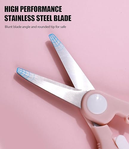 Miniatura 3 de Tijeras de comida para bebés, tijeras Kicthen - Paquete de 2 tijeras portátiles para niños saludables, tijeras de acero inoxidable con estuche de