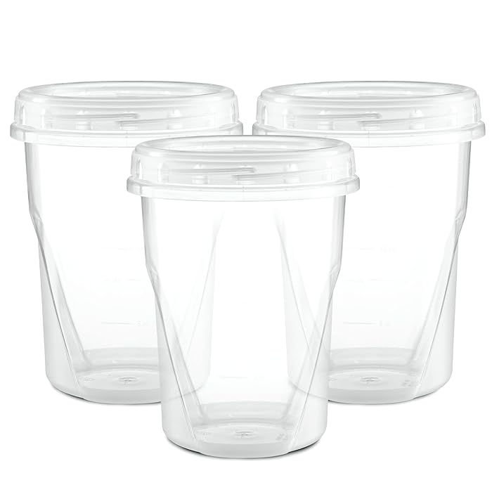 Buy (32 Ounce 10 Pack)Clear Twist cap Deli Containers With Screw on
