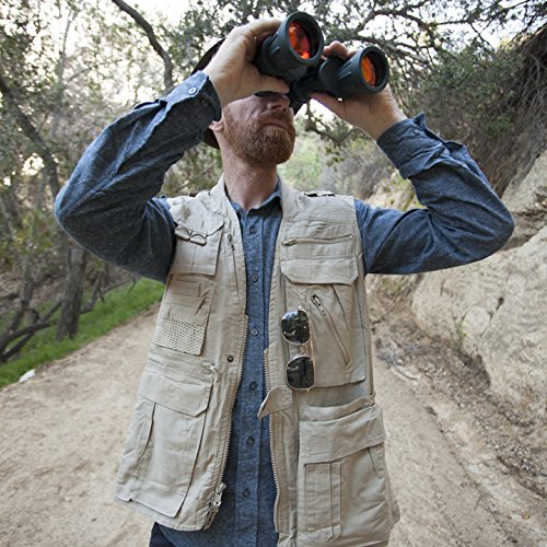 Campco Humvee Safari Photography Vest For Men, Women, Unisex - Vest For Hunting, Fishing, Camping, Travel, Hiking, Outdoor - 100% Cotton, Khaki, Medium, Valentine Gift #TOP2