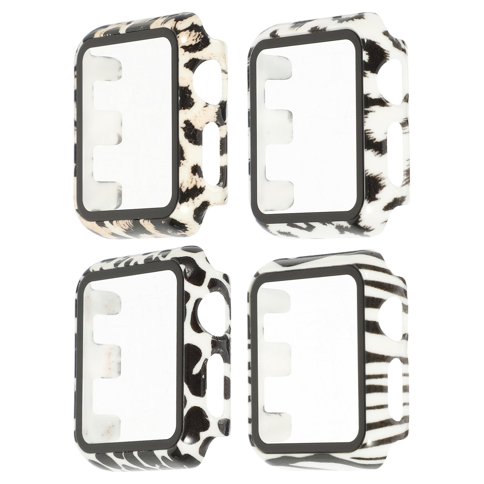 HOMSFOU 3 Set Custodia Schermo Protettore Ultra Telaio Dell'orologio Protezione Per Orologio Antigraffio Banca Cornice Per Smartwatch Pellicola Temperata 4 Pezzi * 3