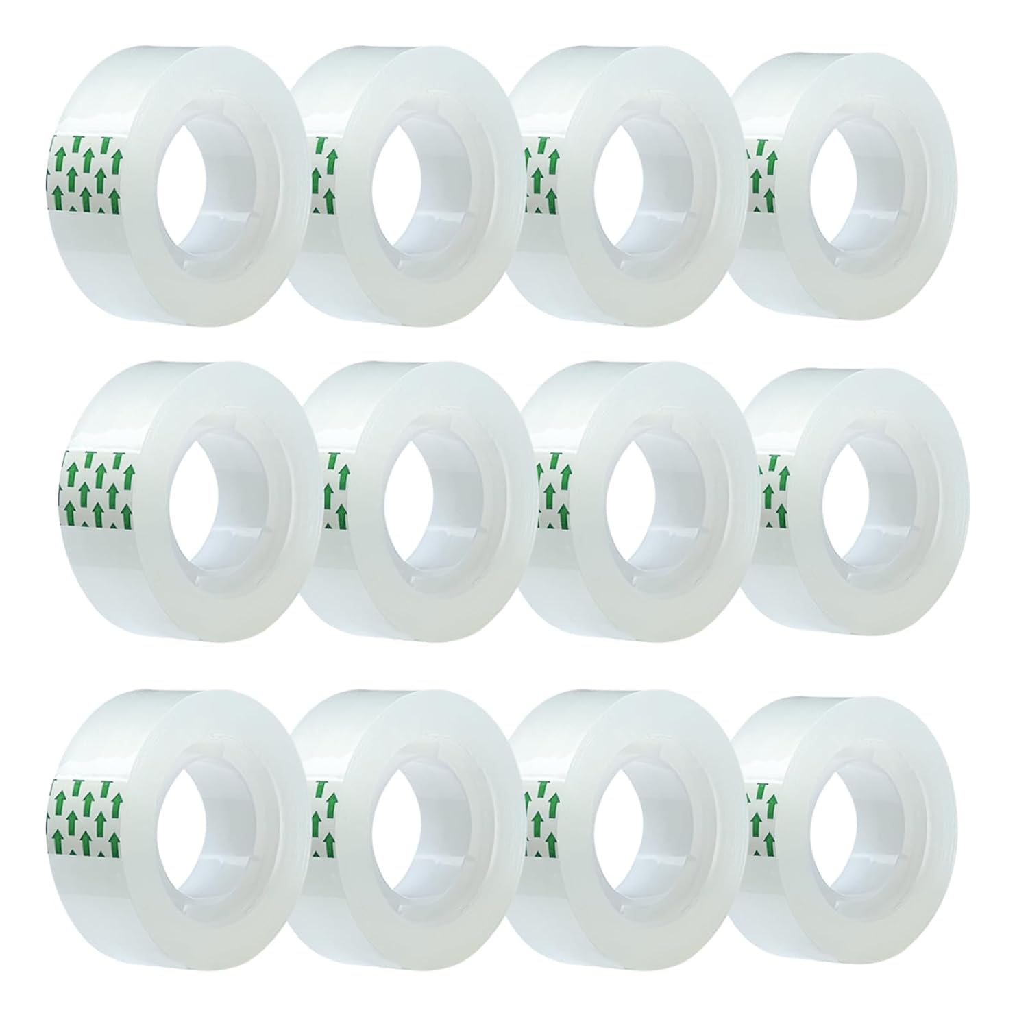 Product image of Clear Tape Refills Rolls for Dispenser, Transparent Tape, 12 Rolls, 1 inch Core, 3/4 inch x 900 inches