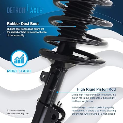 Miniatura 527 de Detroit Axle - Kit de suspensión delantera de 10 piezas para Chevy Aveo Aveo5 Pontiac G3 Wave 2 Ready Struts Assembly 2 Enlaces de barra