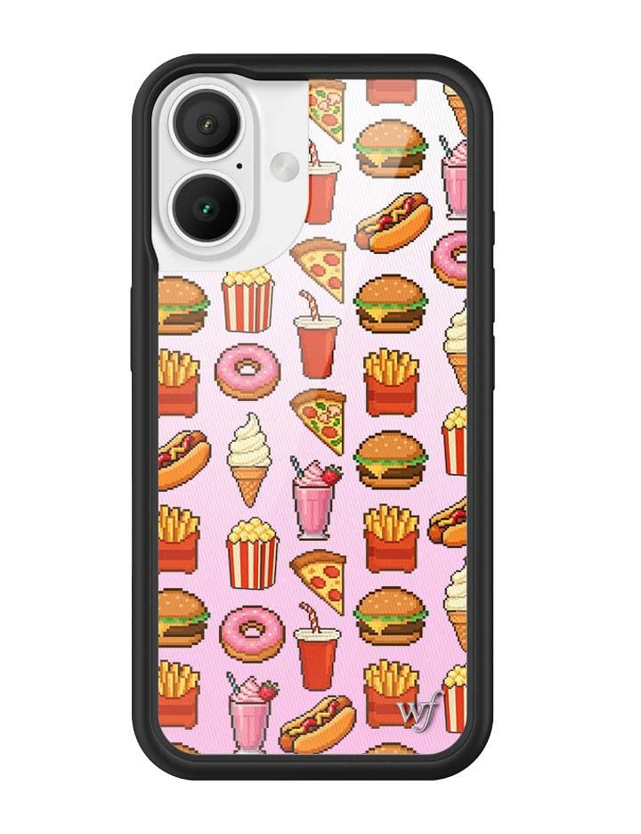 Image of Wildflower Cases - Compatible with iPhone 16 | Protective Black Bumper, 6.5ft Drop Test Certified, Women Owned Small Business | Food Court
