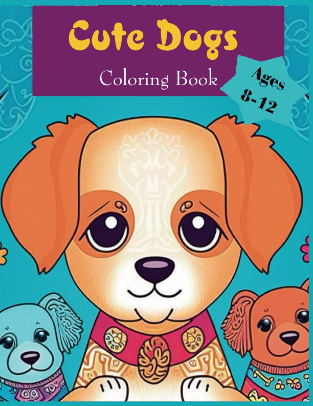 A cute color by number coloring books for kids ages 8-12 animals dog
