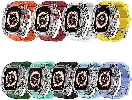 Sangle de remplacement transparente antichoc en silicone sport pour montre robuste