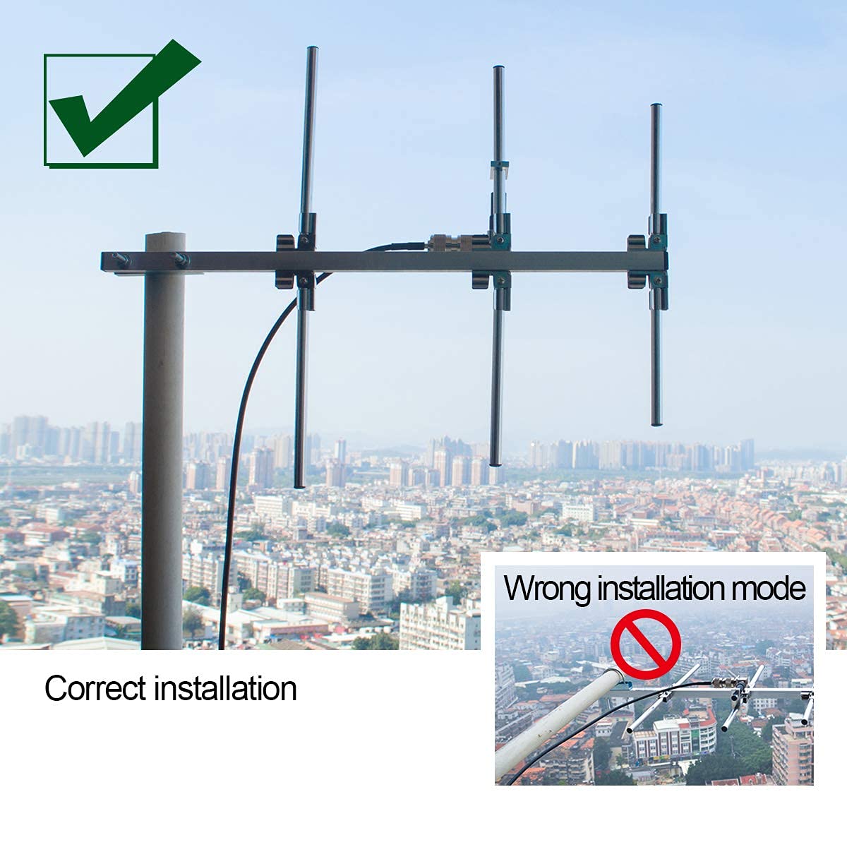 Buy TWAYRDIO Foldable Ham Radio Yagi Antenna UHF 400470Mhz Long Range