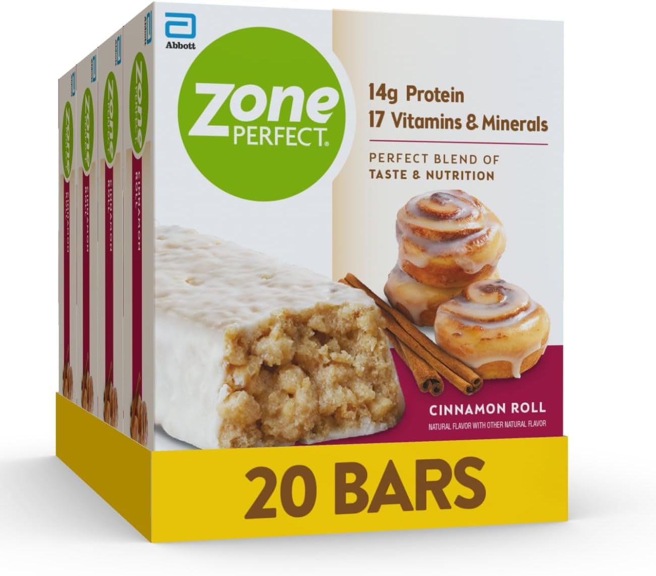 ZonePerfect Protein Bars, 14g Protein, 17 Vitamins & Minerals, Protein Snack