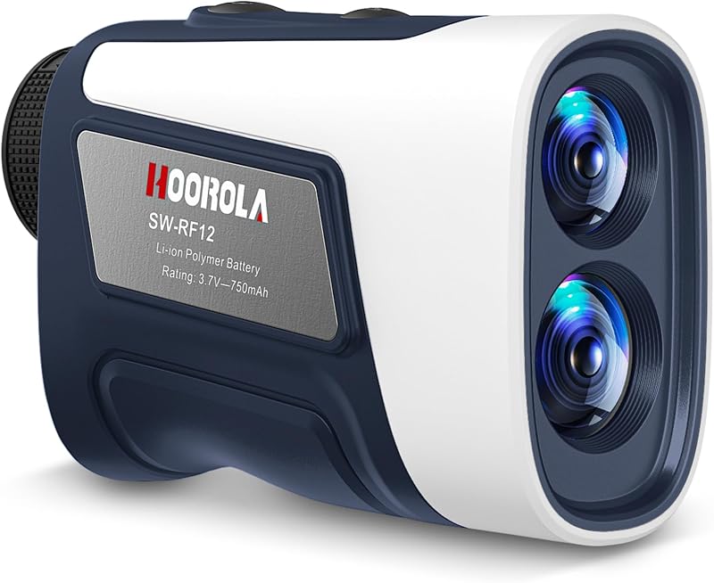 Range Finder Golf, 1200 Yards Rangefinder with Slope, Magnetic Stripe | 7X Magnification, IP54 Water Resistant, Rechargeable Battery, Flag Pole Locking Vibration, Golf Accessories for Men Women