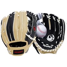 PHINIX Tee Ball Glove with Soft Baseball for Kids Play & Training 8.5"-10"