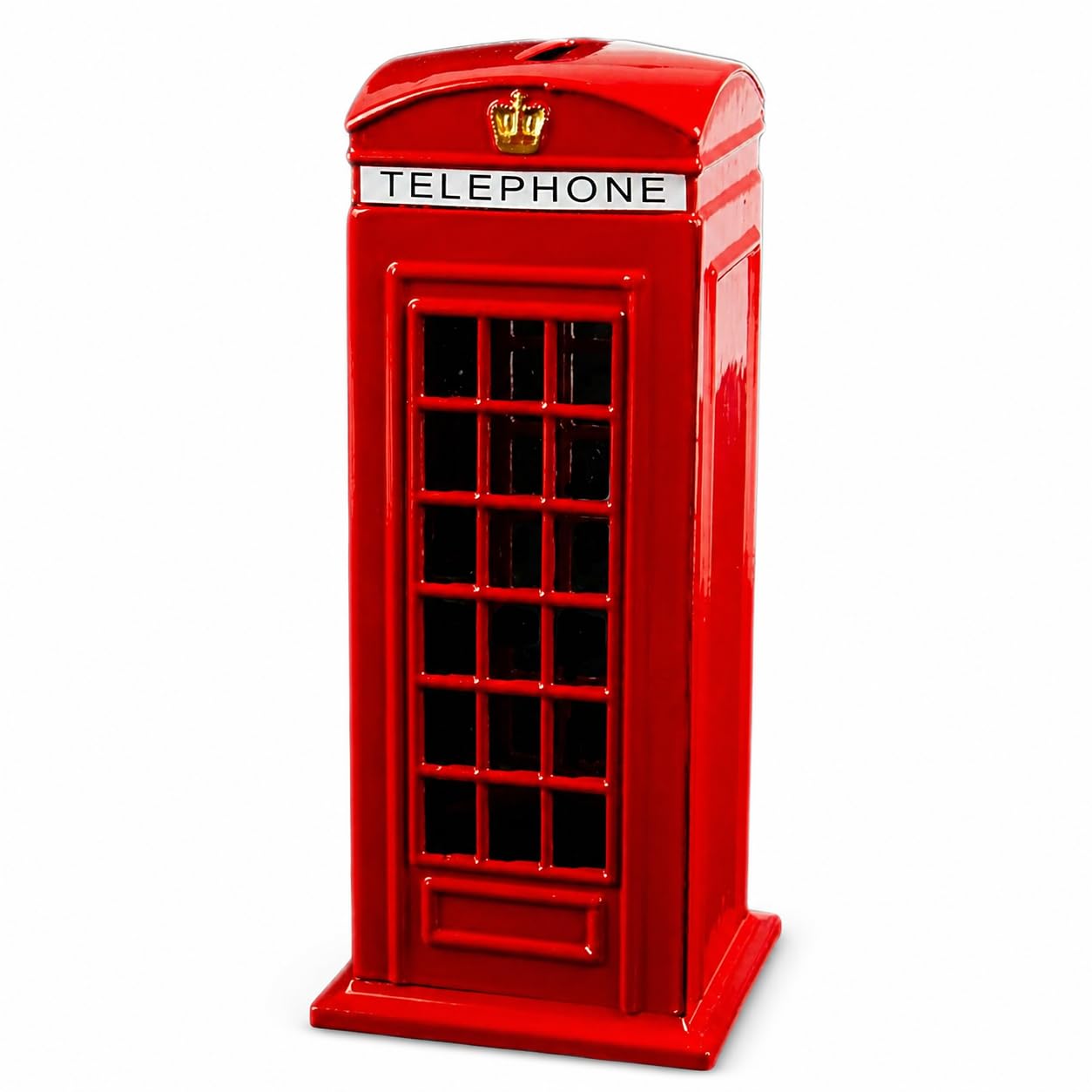 Large Telephone Booth Money Box Coin Die Cast Piggy Bank London Souvenirs Red Telephone Box Money Bank Made of Die Cast Metal - 18cm
