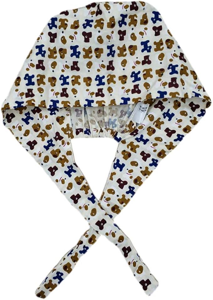 Fenical 1 Berretto Chirurgico Regolabile Cappello da Chirurgo con Stampa  Del Fumetto Regolabile Moda Cappello da Infermiera Donna Piega Frontale  Cravatta Posteriore Scrub Cap (Cane Nero) : Amazon.it: Abbigliamento