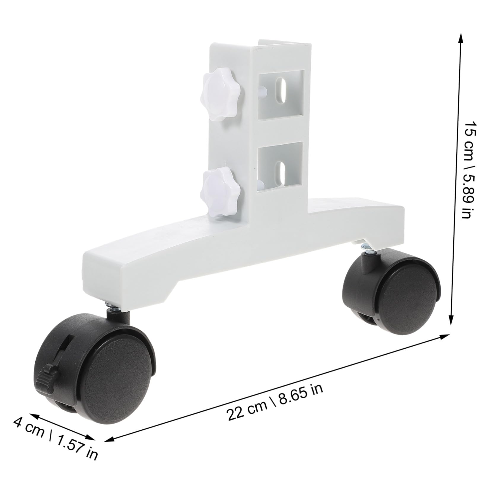 Angoily Support pour Radiateur Infrarouge Blanc, 2 Pièces, en Nylon et Fer, Robuste Barre Centrale Renforcée, Base Ajustable pour Appareil de Chauffage Électrique