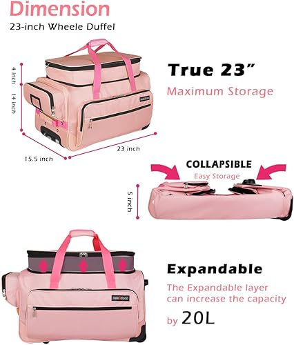Miniatura 2 de Bolsa de baile con estante de ropa,Trajes de baile Bolsas de ropa rodantes para viajes,Bolsa de lona de ropa para competencia de baile, Maleta