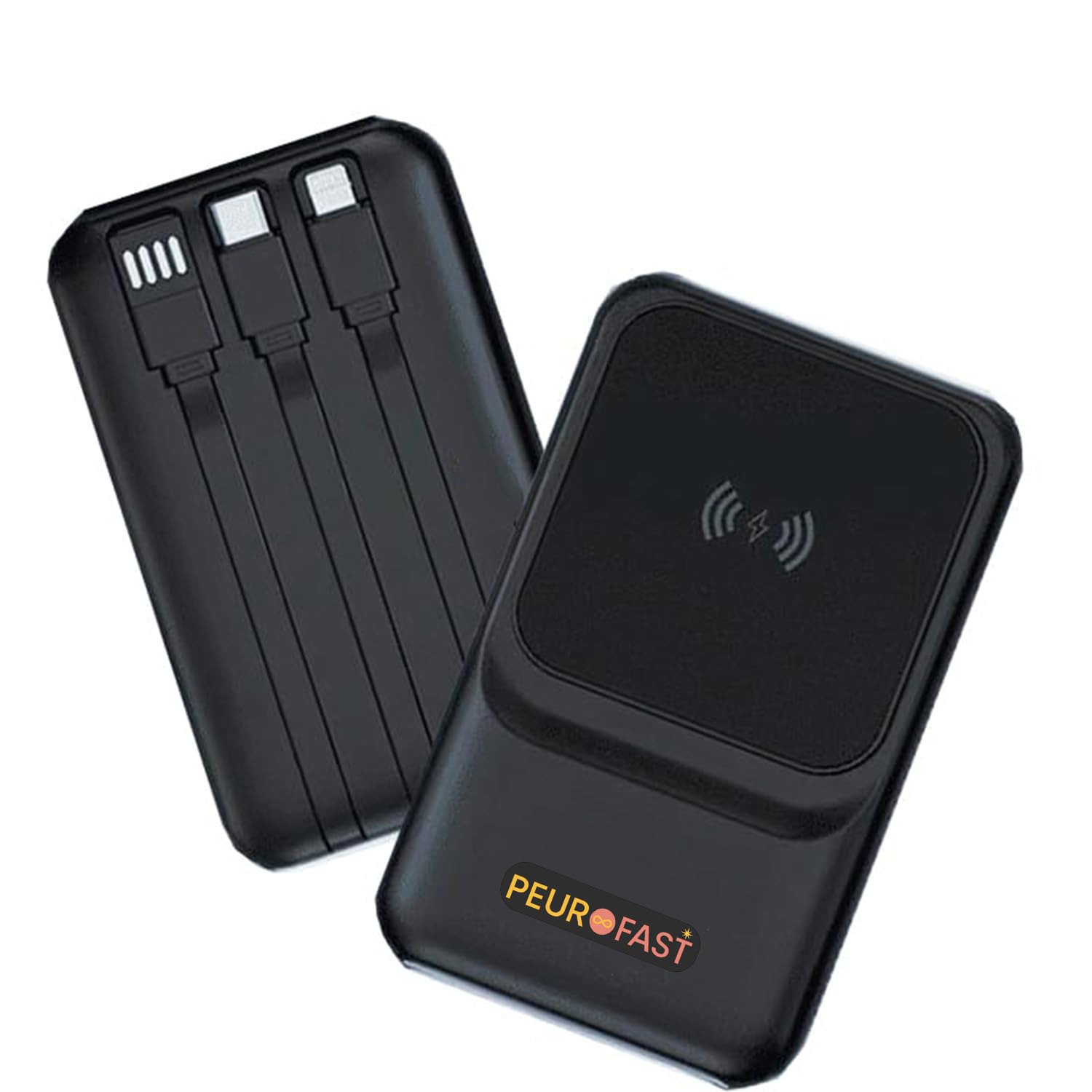 Peurofast Powerbank with AI Powered Safety Charging 22.5W Cable Fast Charging for All Phone Models (Make in India) (Wireless, 10000 mah Mag Safe Inbuilt Cable, Black)-image-22