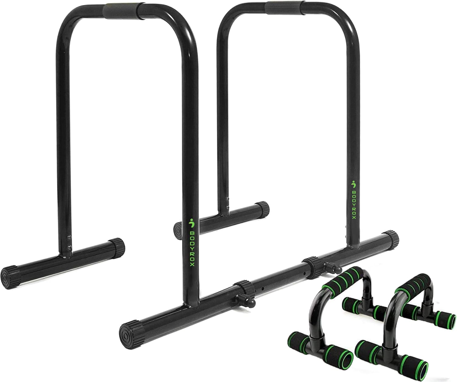 BODYROX Adjustable Dip Bar Set, Ultimate Heavy Duty Body Parallette Bar