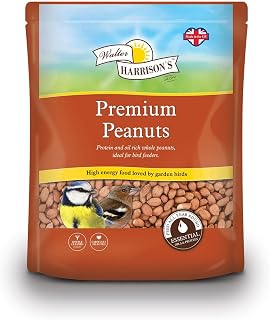 Walter Harrison's Premier Peanuts Wild Bird Food Aflatoxin Free Mix High Energy Garden Bird Food - 4kg
