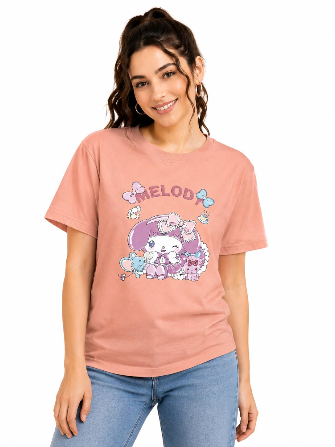 monika bansal Women's Christian Faith Graphic Tee – Floral Guitar Print Casual Crew Neck Short Sleeve Top-picture-45