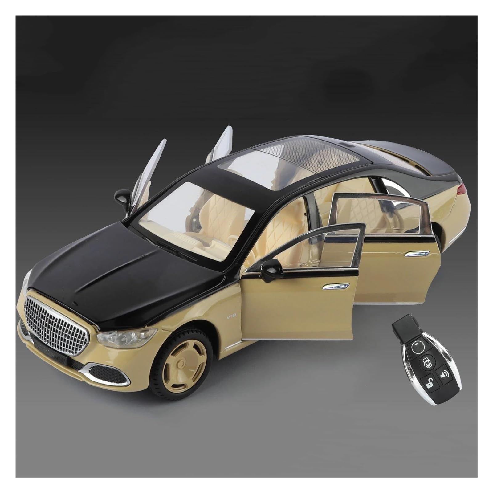 Mocalux Yellow Scale Die-Cast Model Car For Maybach S680 Diecast Model Car